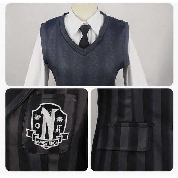 Wednesday Addams Nevermore Academy Uniform Adult Women’s Halloween Costume XXL - Picture 4 of 6